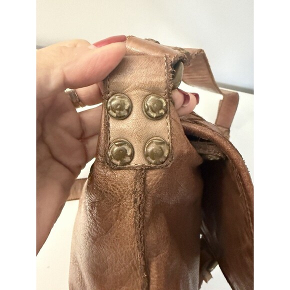 Civico93 Italian Woven Leather Crossbody Shoulder Bag Brown Boho Purse Handbag - Picture 6 of 14